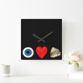 Rebus für Physiker Quadratische Wanduhr (Zuhause)