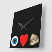 Rebus für Physiker Quadratische Wanduhr (Winkel)