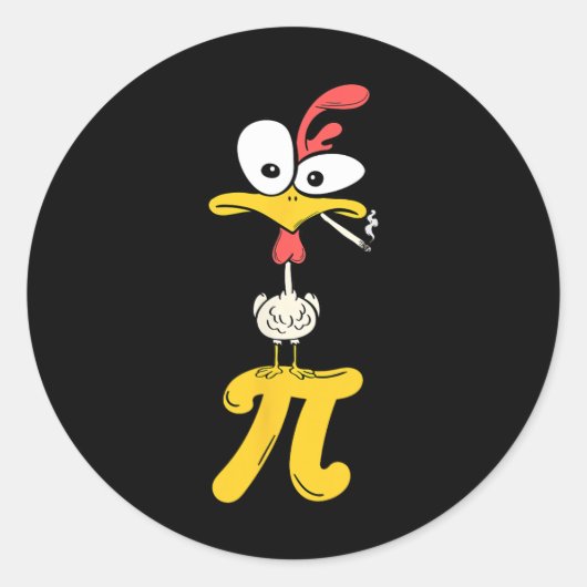 Rebus Happy Pi Day Runder Aufkleber (Vorderseite)