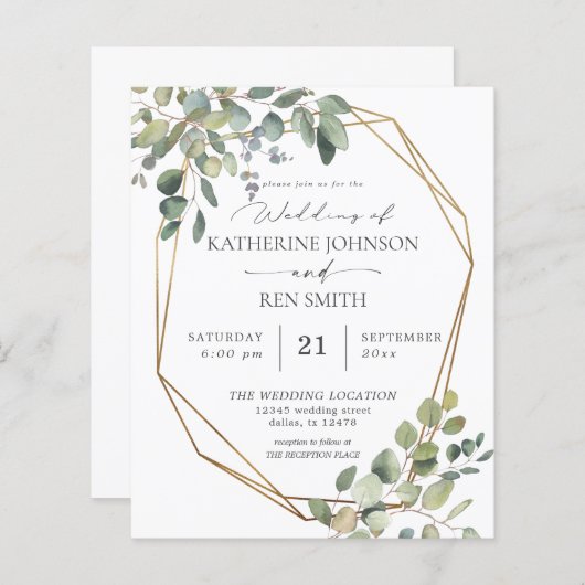 REC Rustic Eukalyptus & Gold Frame Wedding (Vorne/Hinten)