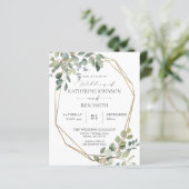 REC Rustic Eukalyptus & Gold Frame Wedding (Stehend Vorderseite)