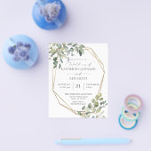 REC Rustic Eukalyptus & Gold Frame Wedding Flyer (Einzeln)