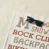 REC Word Art Neutrals Sommer Personalisiert Strandtuch (Beispiel)