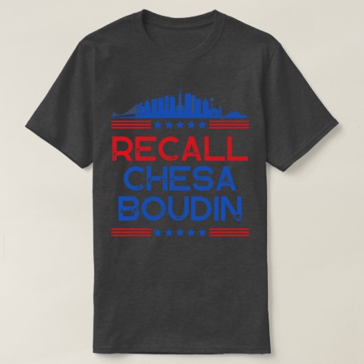 Recall Chesa Boudin San Francisco District Attorne T-Shirt (Design vorne)