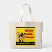 Recall Gavin Newsom Jumbo Stoffbeutel (Rückseite)
