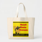 Recall Gavin Newsom Jumbo Stoffbeutel (Vorne)