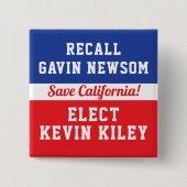 Recall Newsom Elect Kevin Kiley Rettete Kalifornie Button (Vorderseite)