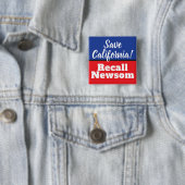 Recall Newsom Rettete Kalifornien Button (Beispiel)