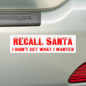 RECALL SANTA Autoaufkleber (Auf Auto)