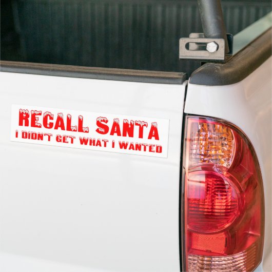 RECALL SANTA Autoaufkleber (Auf Lkw)