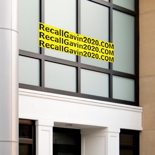 Recallgavin2020-Banner, 2,5 ft x 2,5 ft Banner (Äußeres Gebäude)