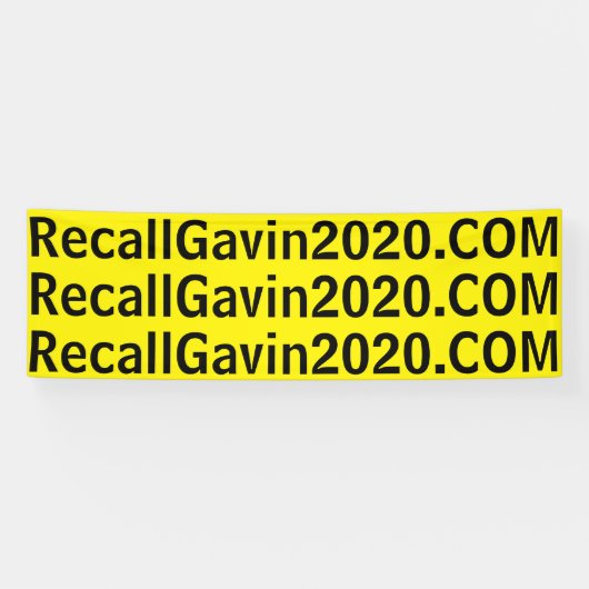 Recallgavin2020-Banner, 2,5 ft x 2,5 ft Banner (Horizontal)