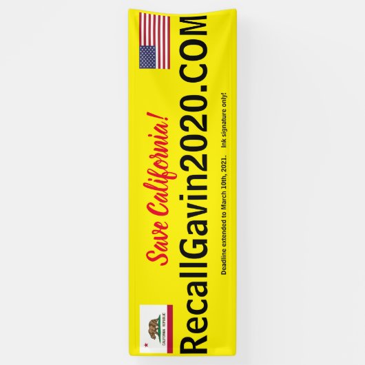 Recallgavin2020-Banner, 2,5 ft x 2,5 ft Banner (Vertikal)