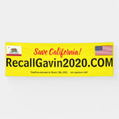 Recallgavin2020-Banner, 2,5 ft x 2,5 ft Banner (Horizontal)