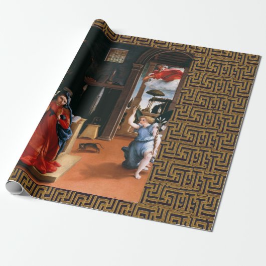 RECANATI ANNUNCIATION by Lorenzo Lotto Geschenkpapier (Ungerollt)