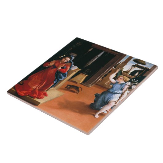 RECANATI ANNUNCIATION by LORENZO LOTTO Keramik Til Fliese (Seite)