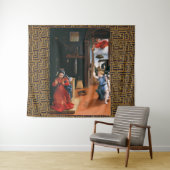 RECANATI ANNUNCIATION by Lorenzo Lotto Wandteppich (Beispiel (Horizontal))