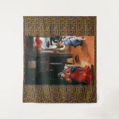 RECANATI ANNUNCIATION by Lorenzo Lotto Wandteppich (Vorderseite)