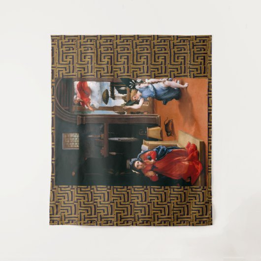 RECANATI ANNUNCIATION by Lorenzo Lotto Wandteppich (Vorderseite)