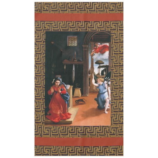 RECANATI ANNUNCITION by Lorenzo Lotto Tischdecke (Vorderseite)