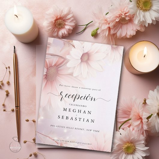 Recepción Margarita Rosa Rubor Pálido Begleitkarte