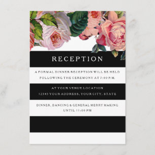 Reception MODERNE Chic breite Streifen m. Vintage- Begleitkarte