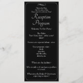 Reception Program -Black White Infinity Scroll, Menükarte (Vorderseite)