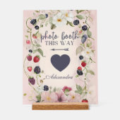 Reception This Way Floral Berry Design Acrylschild (Vorderseite)