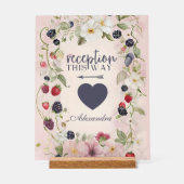 Reception This Way Floral Berry Design Acrylschild (Vorderseite)