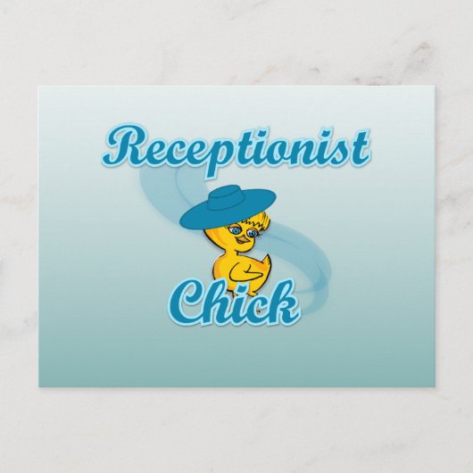Receptionist Chick #3 Postkarte (Vorderseite)