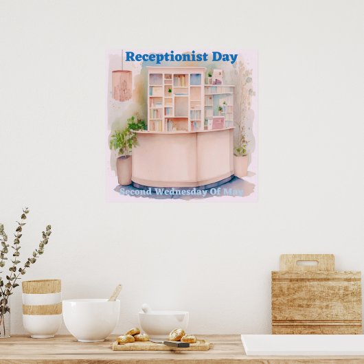 Receptionist Day May AI Art Poster (Küche)