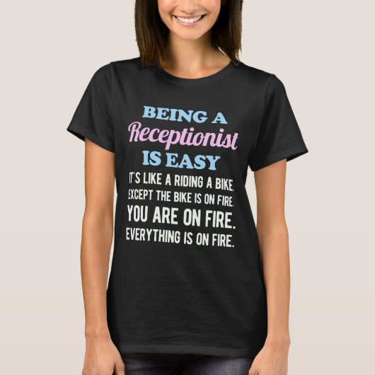 Receptionist Funny T-Shirt (Vorderseite)