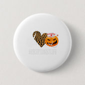 Receptionist Peace Liebe Pumpkin Fun Halloween Leo Button (Vorderseite)