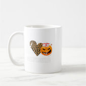 Receptionist Peace Liebe Pumpkin Fun Halloween Leo Kaffeetasse (Links)