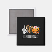 Receptionist Peace Liebe Pumpkin Fun Halloween Leo Magnet (Vorderseite/Rückseite)