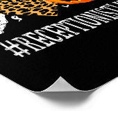 Receptionist Peace Liebe Pumpkin Fun Halloween Leo Poster (Ecke)