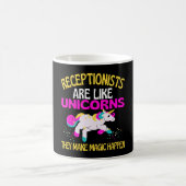 Receptionist Unicorn , Zauberhafte Einhornaufnahme Kaffeetasse (Mittel)