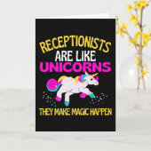 Receptionist Unicorn , Zauberhafte Einhornaufnahme Karte (Gelbe Blume)