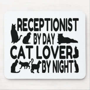 Receptionistin Cat Lover Mousepad