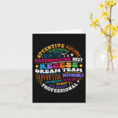 Recess Dream Team Teachers Student Monitor Back T Karte (Gelbe Blume)