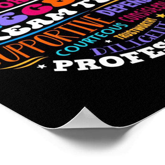 Recess Dream Team Teachers Students Monitor Back T Poster (Ecke)