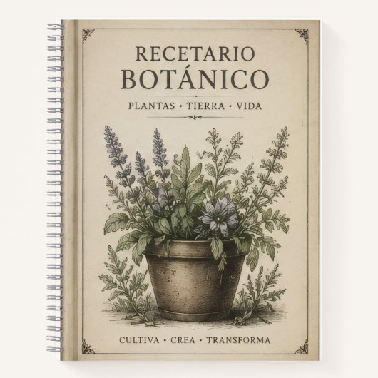 recetario botanico notizblock (Vorderseite)
