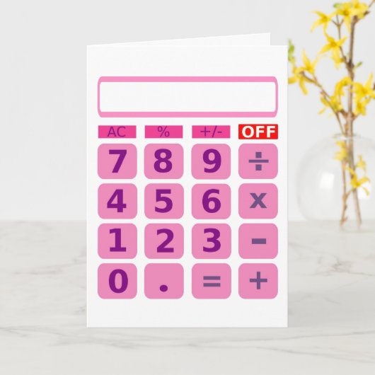 Rechenkarte Karte (Gelbe Blume)