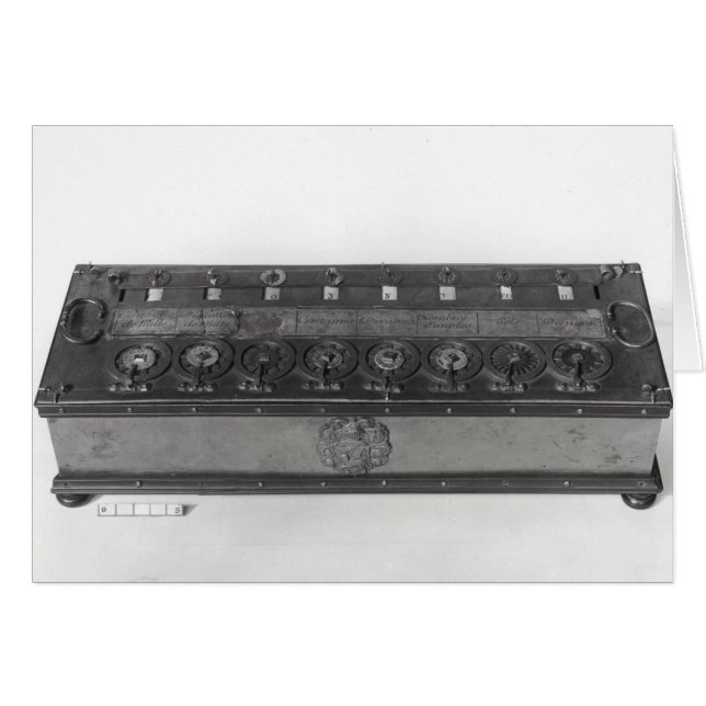 Rechenmaschine, erfunden (Vorderseite (Horizontal))