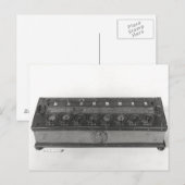 Rechenmaschine, erfunden postkarte (Vorne/Hinten)