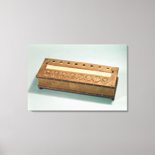 Rechenmaschine, erfunden von Blaise Pascal Leinwanddruck (Vorderseite)