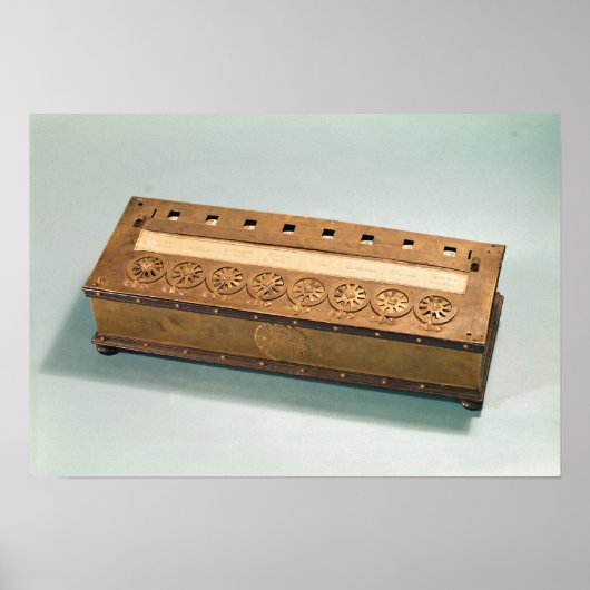 Rechenmaschine, erfunden von Blaise Pascal Poster (Vorne)