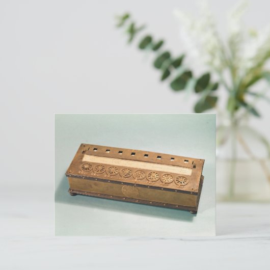 Rechenmaschine erfunden von Blaise Pascal Postkarte (Stehend Vorderseite)