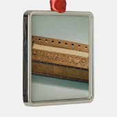 Rechenmaschine erfunden von Blaise Pascal Silbernes Ornament (Rechts)