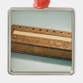 Rechenmaschine erfunden von Blaise Pascal Silbernes Ornament (Vorne)